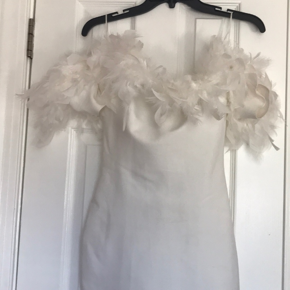 FASHION NOVA BODYCON Feathers Mini DRESS (Small)